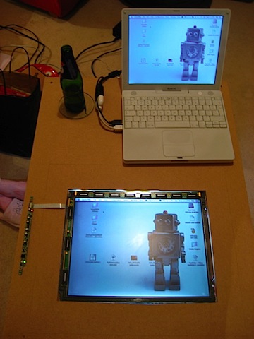 Testing the freshly mounted monitor